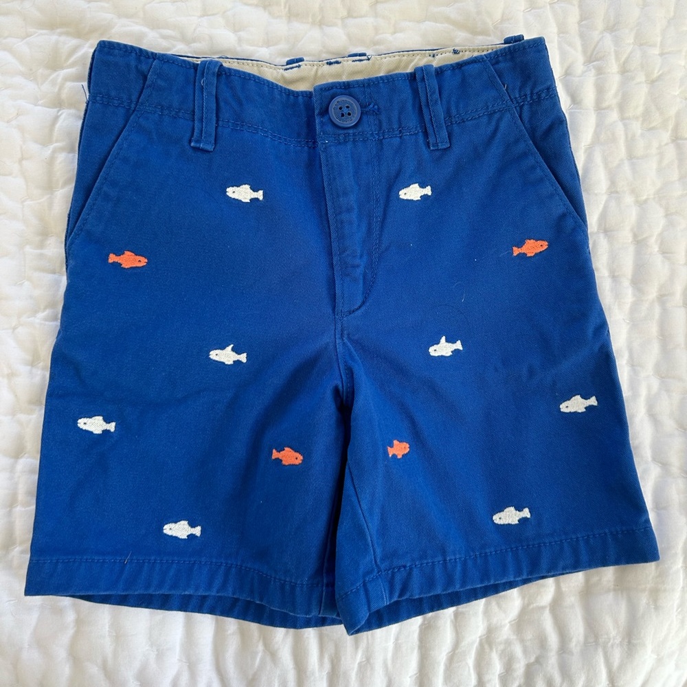 Gap toddler boys embroidered fish shorts
